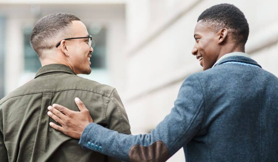 Man experiencing benefits after learning how to ask for help with depression
