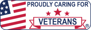 Proudly Caring for Veterans badge