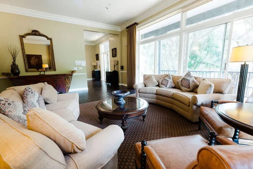 Living room at our Montare at the Canyon in Malibu, California location