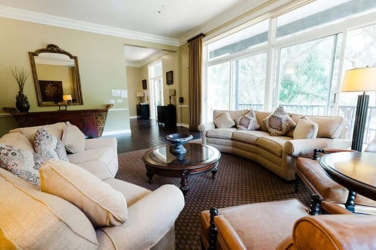 Living room at our Montare at the Canyon in Malibu, California location