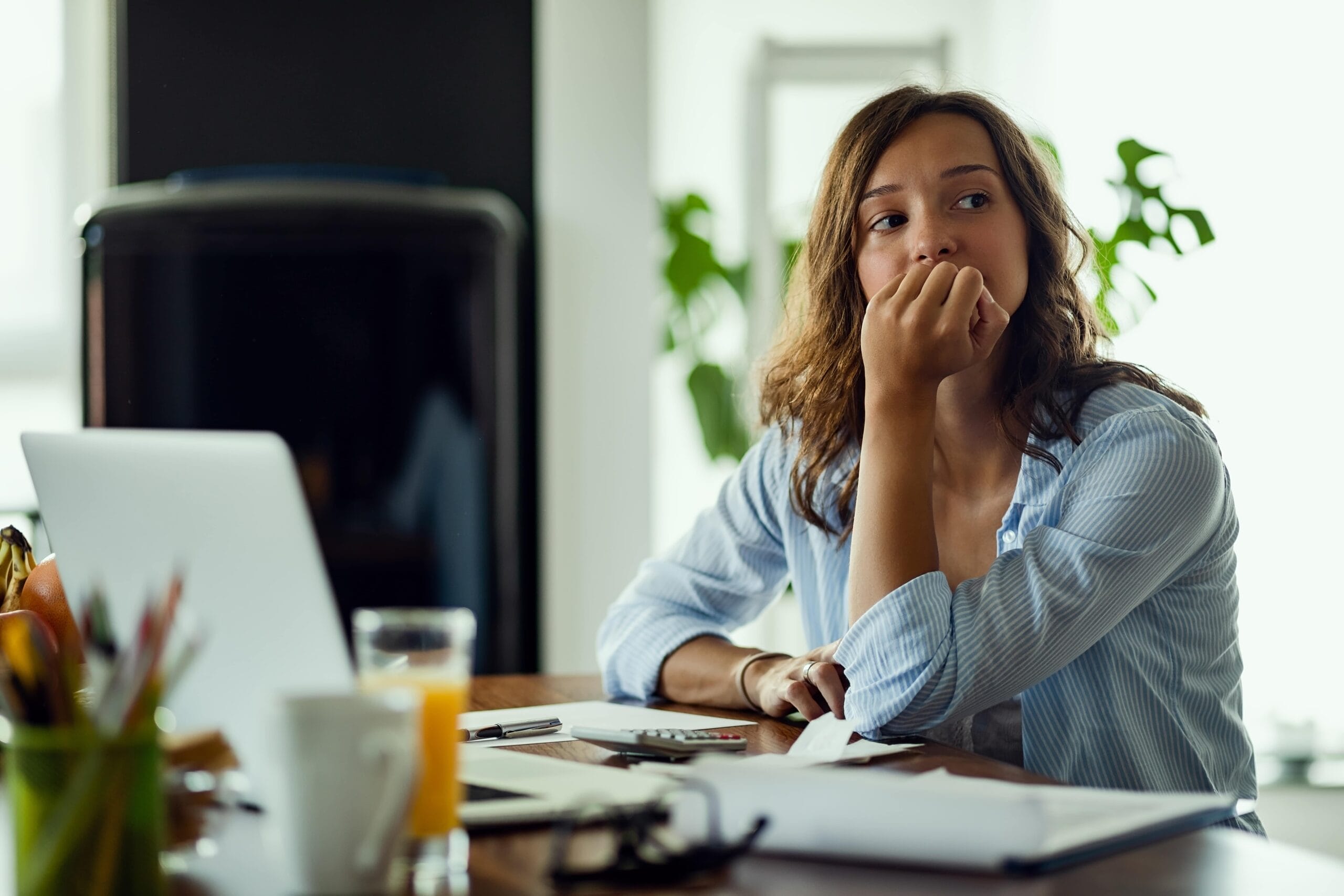 Woman learning what to do when you worry too much