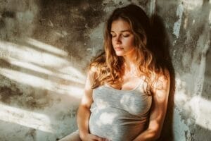Woman who is managing her Anxiety During Pregnancy