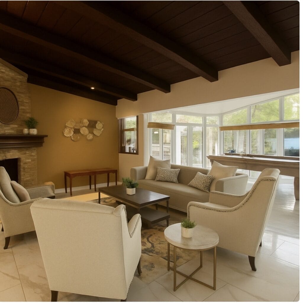 Comfortable lounge area at our mental health treatment center in Southern California