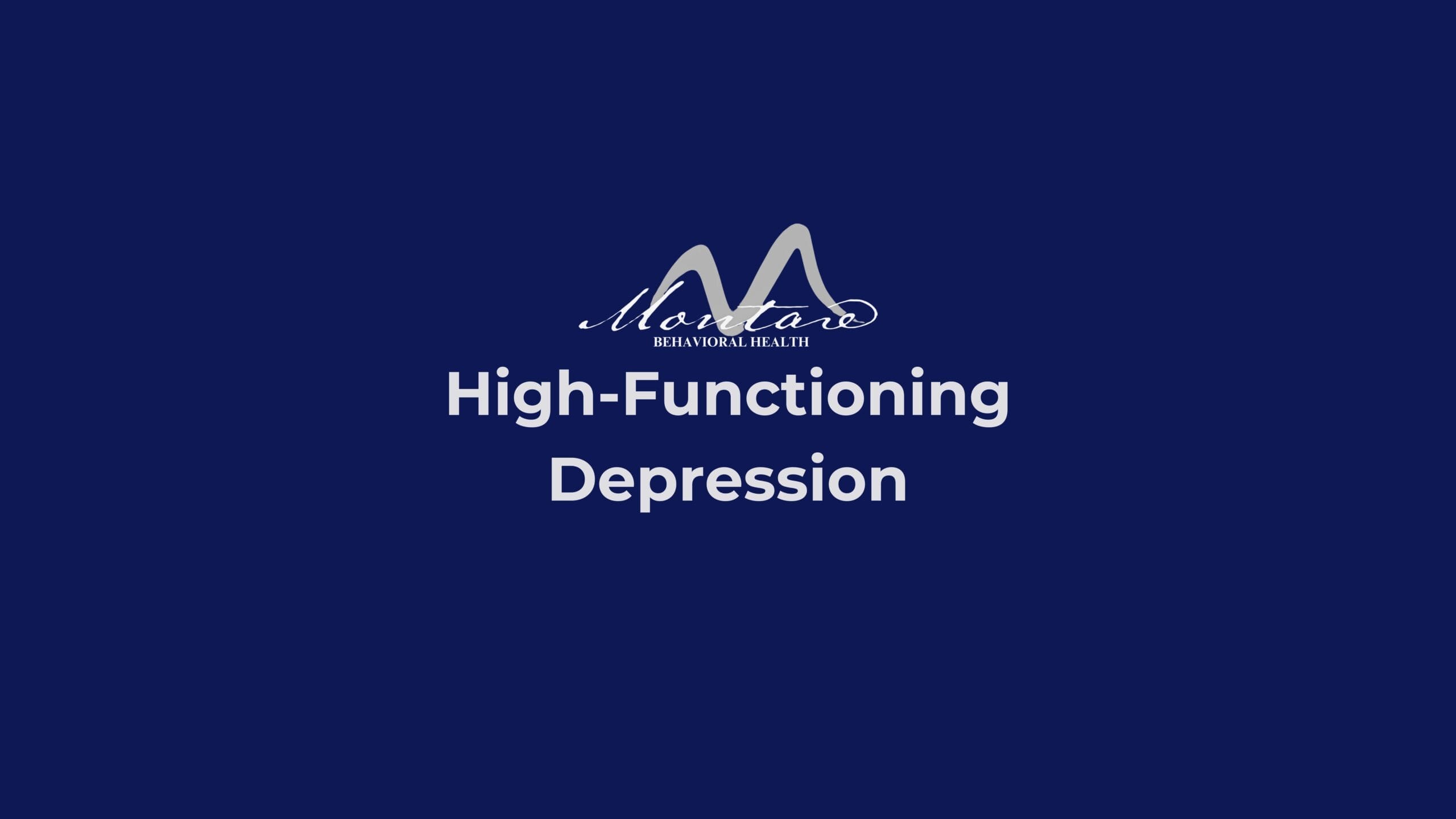 high-functioning depression
